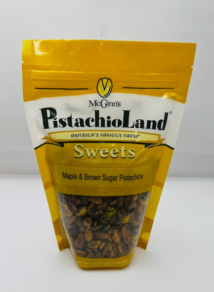 Maple n Brown Sugar Glazed Pistachios 10 oz. zip bag