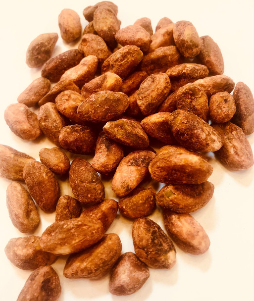 spicy red chile roasted pistachio kernels. Available in resealable plastic bags or burlap gift bags. Sizes 8 oz., 16 oz., 32 oz., and 5 lb.