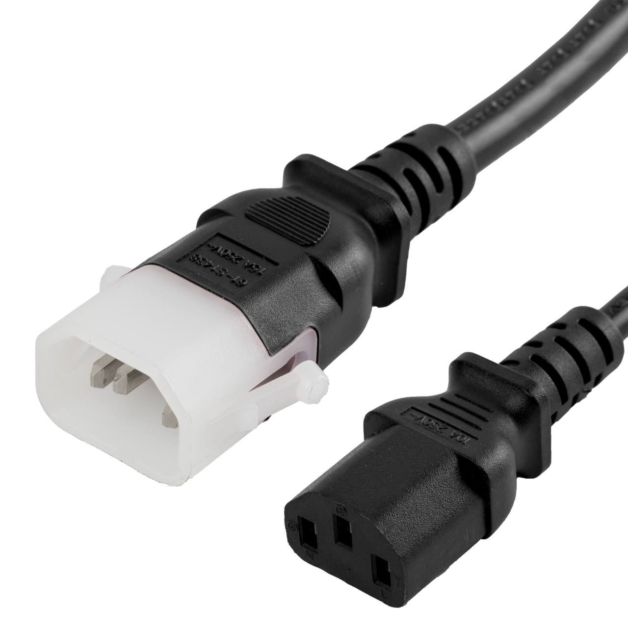 4FT C13 C14 P-LOCK 10A 250V BLACK Power Cord -  www.