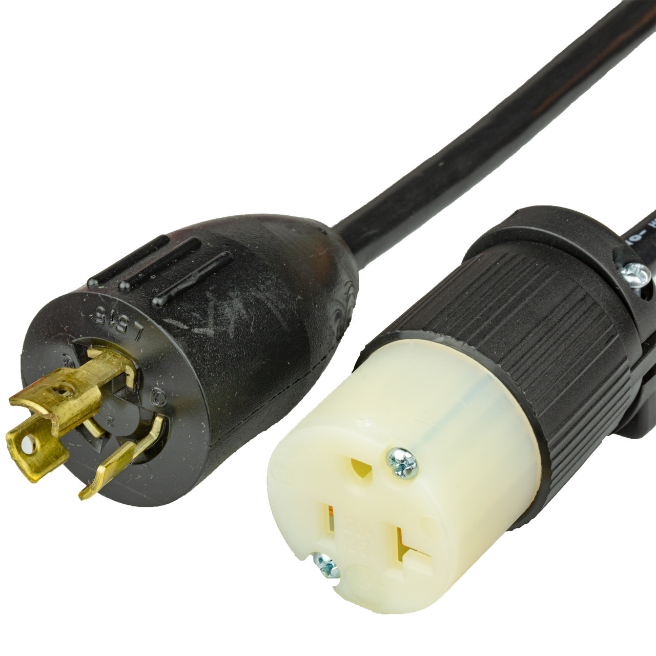 (たま) 1FT NEMA L5-15P (Twist-Lock) to 5-20R(T-SLOT) to 15A 125V