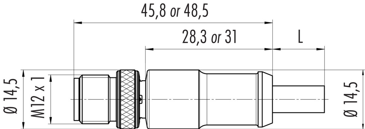 77 0630 0629 50704-0500  binder M12/M12 Câble de raccordement