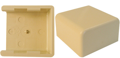 Surface Raceway, 1 3/4″, End Cap, Ivory - www.americancableassemblies.com
