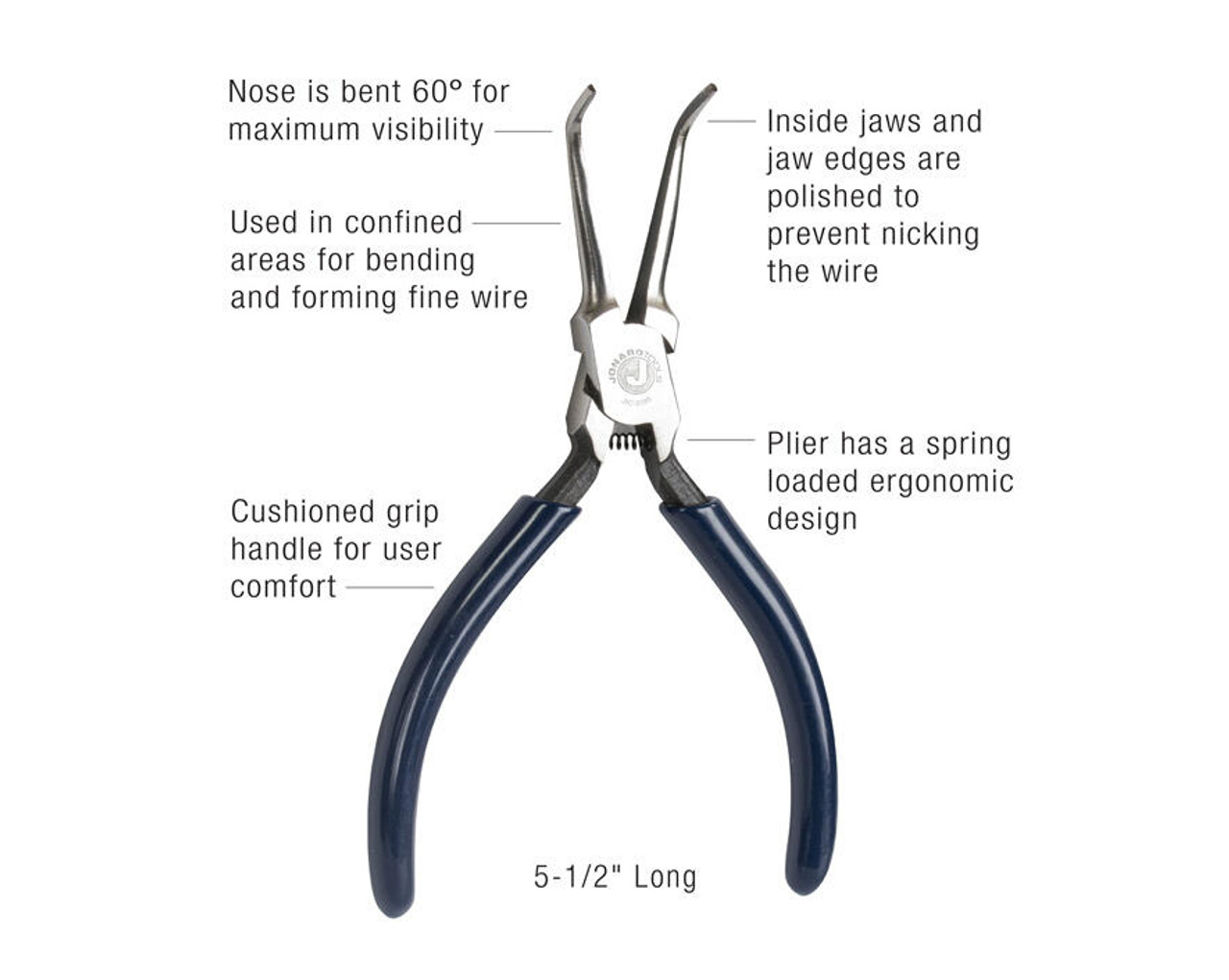 Jonard JIC-3385 Curved Needle Nose Plier