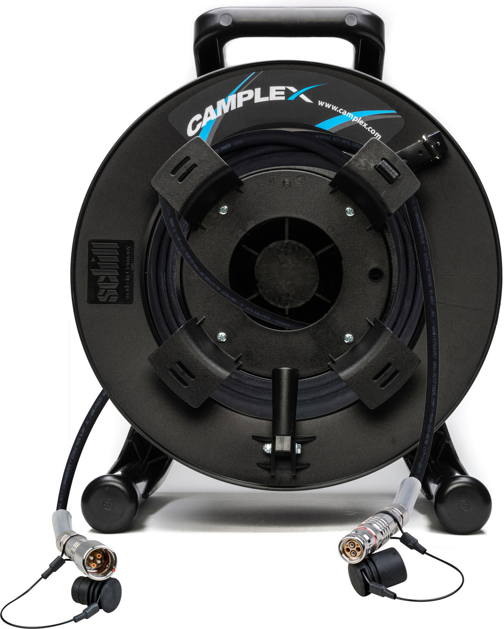 500 FT SMPTE Fiber Cable with Reel for Outdoor Broadcasting