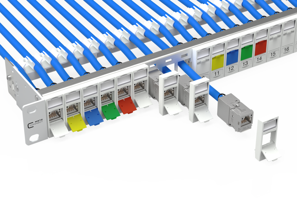 METZ CONNECT C6Amodul – Netzwerkdose Für 10 Gbit & PoE Bis 90 W
