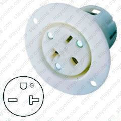 Connecteur Femelle Hubbell HBL5469VY - NEMA 6-20, 250V 20A - Jaune, Neuf