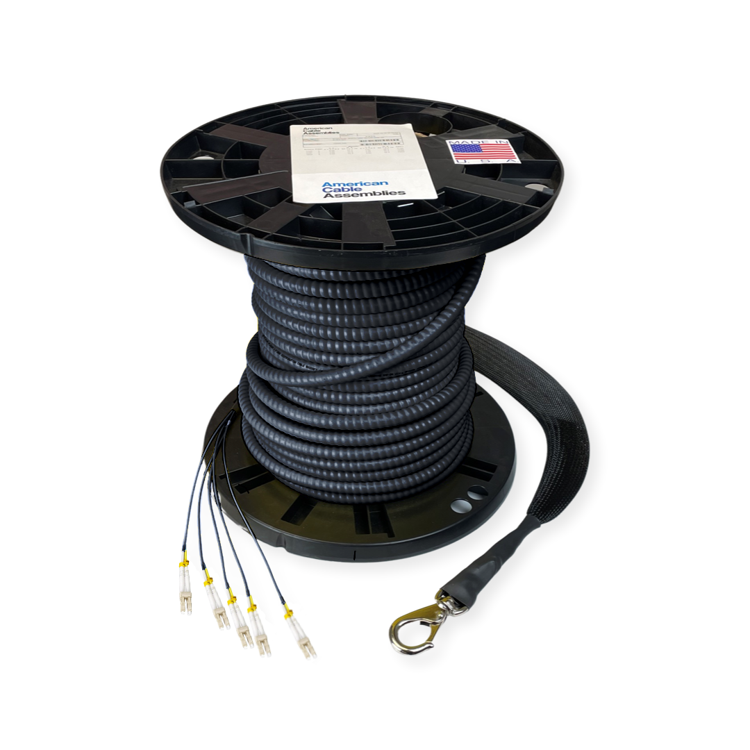 6 Strand Indoor/Outdoor Plenum Rated Interlocking Armored Multimode 10 ...