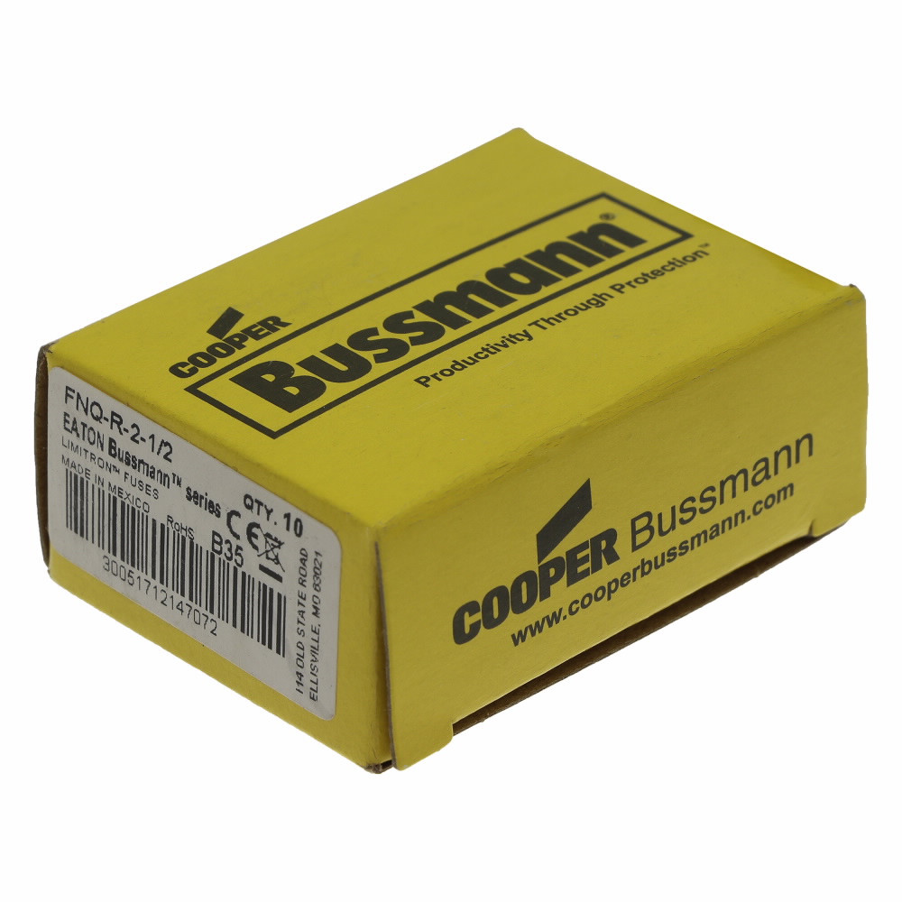 Original Bussmann FNQ-R-3-1/2 Time-Delay Fuse - 3.5A 600Vac Slow-Blow Fuse