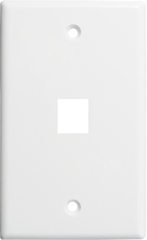KEYSTONE WALL PLATE - 1 PORT - www.americancableassemblies.com