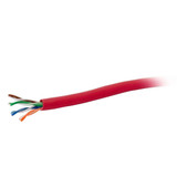 500ft CAT5E SOLID PVC CMR CABLE RED - 56008