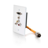 RR AL WALLPLATE HD15+3.5+3RCA WHT - 60030