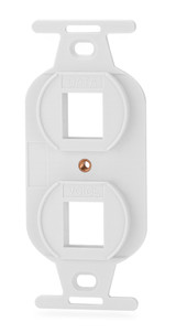 2-Port 106 Type Keystone Adapter, White - 106A-2-WH {Qty. 10, $1.55/ea.}