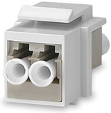 SC OM3/4 Keystone Connector Module, White - CMK-SCG-WH