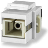 SC OM3/4 Keystone Connector Module, White - CMK-SCG-WH