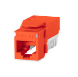 Cat 5e EC-Series Unscreened Keystone Jack, Orange 25-PK - KJ458EC25-C5E-OR