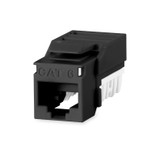 Cat 6 EC-Series Unscreened Keystone Jack, Black 25-PK - KJ458EC25-C6-BK