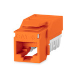 Cat 6 EC-Series Unscreened Keystone Jack, Orange 25-PK - KJ458EC25-C6-OR