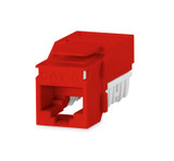 Cat 6 EC-Series Unscreened Keystone Jack, Red 25-PK - KJ458EC25-C6-RD