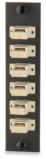 6-Port (6 Fiber) SC APC SM Adapter Plate, Ceramic Sleeve - UFE-B-06SCA-C