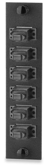 6-Port SC/LC Connector Module No Connectors, Black - UFE-B-06SC-B