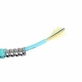 TLC Distribution Cable with Aluminum Interlocking Armor 6 Fiber ClearCurve Multimode 50/125um OM3 Plenum Aqua - M50DI06CGNPA48AIA2 {Qty. 25, $3.75/ea.}