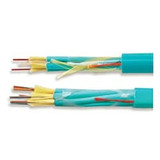 3mm Microarray Breakout Fiber Cable, OFNR Riser, 24-Fibers TeraFlex Bend Resistant Laser Optimized 50/125 OM2, Aqua Jacket P3024MGB1