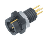 Binder 09-9765-20-04 Snap-In IP40 Male panel mount connector, Contacts: 4, unshielded, THT, IP40 | American Cable Assemblies