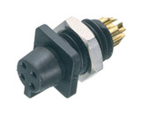 Binder 09-9750-30-03 Snap-In IP40 Female panel mount connector, Contacts: 3, unshielded, solder, IP40 | American Cable Assemblies