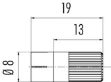 Binder 09-9789-00-05 Snap-In IP40 Male cable connector, Contacts: 5, 3.6 mm, unshielded, solder, IP40