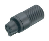 Binder 09-9748-00-03 Snap-In IP40 Female cable connector, Contacts: 3, 3.6 mm, unshielded, solder, IP40 | American Cable Assemblies