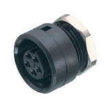 Binder 09-0974-00-02 Bayonet Female panel mount connector, Contacts: 2, unshielded, solder, IP40 | American Cable Assemblies