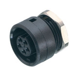 Binder 09-0978-00-03 Bayonet Female panel mount connector, Contacts: 3, unshielded, solder, IP40 | American Cable Assemblies