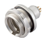 Binder 09-4916-080-05 Push-Pull Female panel mount connector, Contacts: 5, unshielded, solder, IP67, front fastened | American Cable Assemblies