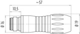 Binder 99-9134-72-12 Snap-In IP67 Female cable connector, Contacts: 12, 6.0-8.0 mm, unshielded, solder, IP67, VDE