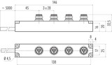 Binder 72-9137-500-04 Snap-In IP67 4-way distributor, Contacts: 3, unshielded, moulded on the cable, IP67, 3 x 0.75 mm²