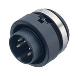 Binder 99-0603-00-02 Bayonet Male panel mount connector, Contacts: 2, unshielded, solder, IP40 | American Cable Assemblies