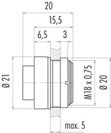 Binder 99-0623-00-07 Bayonet Male panel mount connector, Contacts: 7, unshielded, solder, IP40