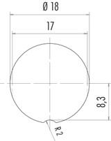 Binder 09-0127-782-07 M16 IP67 Male panel mount connector, Contacts: 7 (07-a), unshielded, single wires, IP67, UL, front fastened