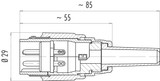 Binder 09-0063-00-07 Bayonet Male cable connector, Contacts: 7, 5.0-8.0 mm, shieldable, solder, IP40