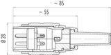 Binder 09-0445-00-12 M25 Male cable connector, Contacts: 12, 5.0-8.0 mm, shieldable, solder, IP40