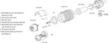 Binder 09-0446-00-12 M25 Female cable connector, Contacts: 12, 5.0-8.0 mm, shieldable, solder, IP40