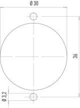 Binder 09-0044-00-07 M25 Female panel mount connector, Contacts: 7, shieldable, solder, IP40