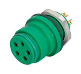 Binder 99-9116-70-05 Snap-In IP67 (miniature) Female panel mount connector, Contacts: 5, unshielded, solder, IP67, VDE | American Cable Assemblies