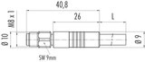 Binder 77-3705-0000-20008-0500 M8 Male cable connector, Contacts: 8, unshielded, moulded on the cable, IP67, UL, PVC, grey, 8 x 0.25 mm², stainless steel, 5 m