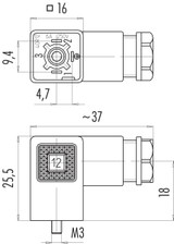 Binder 43-1932-004-04 Size C Female power connector, Contacts: 3+PE, 4.0-6.0 mm, unshielded, screw clamp, IP40 without seal