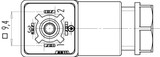 Binder 43-1932-000-04 Size C Female power connector, Contacts: 3+PE, 4.0-6.0 mm, unshielded, screw clamp, IP40 without seal