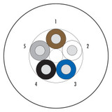 Binder 08-3082-000-000 PUR cable, Contacts: 5 wires, unshielded, UL, Standard, PUR, black (RAL 9005), 5 x 0.34 mm², 100 m | American Cable Assemblies