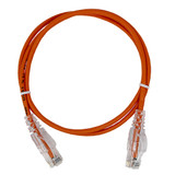 Shaxon SH-UL728-8XXOR-CG CAT 6 Slim Patch Cable, UTP Stranded, Finger Boot, Orange| American Cable Assemblies