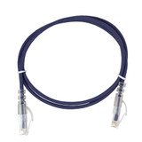 Shaxon SH-UL728-8XXPR-CG CAT 6 Slim Patch Cable, UTP Stranded, Finger Boot, Purple| American Cable Assemblies