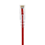 Shaxon SH-UL728-8XXRD-CG CAT 6 Slim Patch Cable, UTP Stranded, Finger Boot, Red| American Cable Assemblies